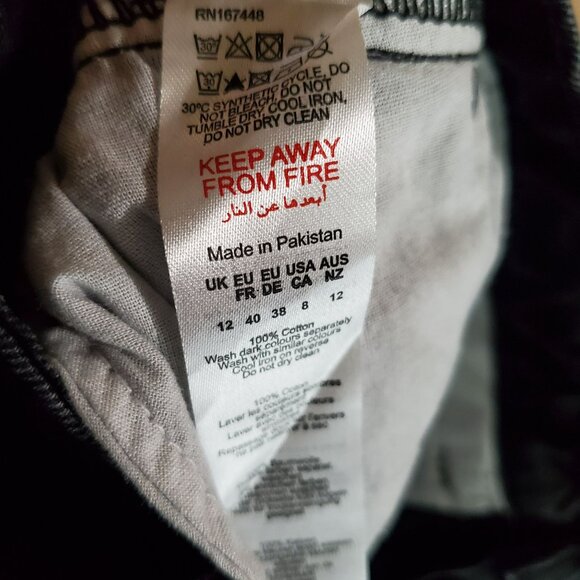 Boohoo Skirt Womens 12 Black Split Front & Back Denim Maxi Skirt *NWT* - Picture 5 of 11